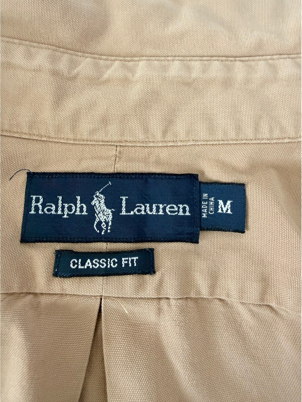 Ralph Lauren Khaki Button-Down Oxford Shirt - Picture 5 of 9
